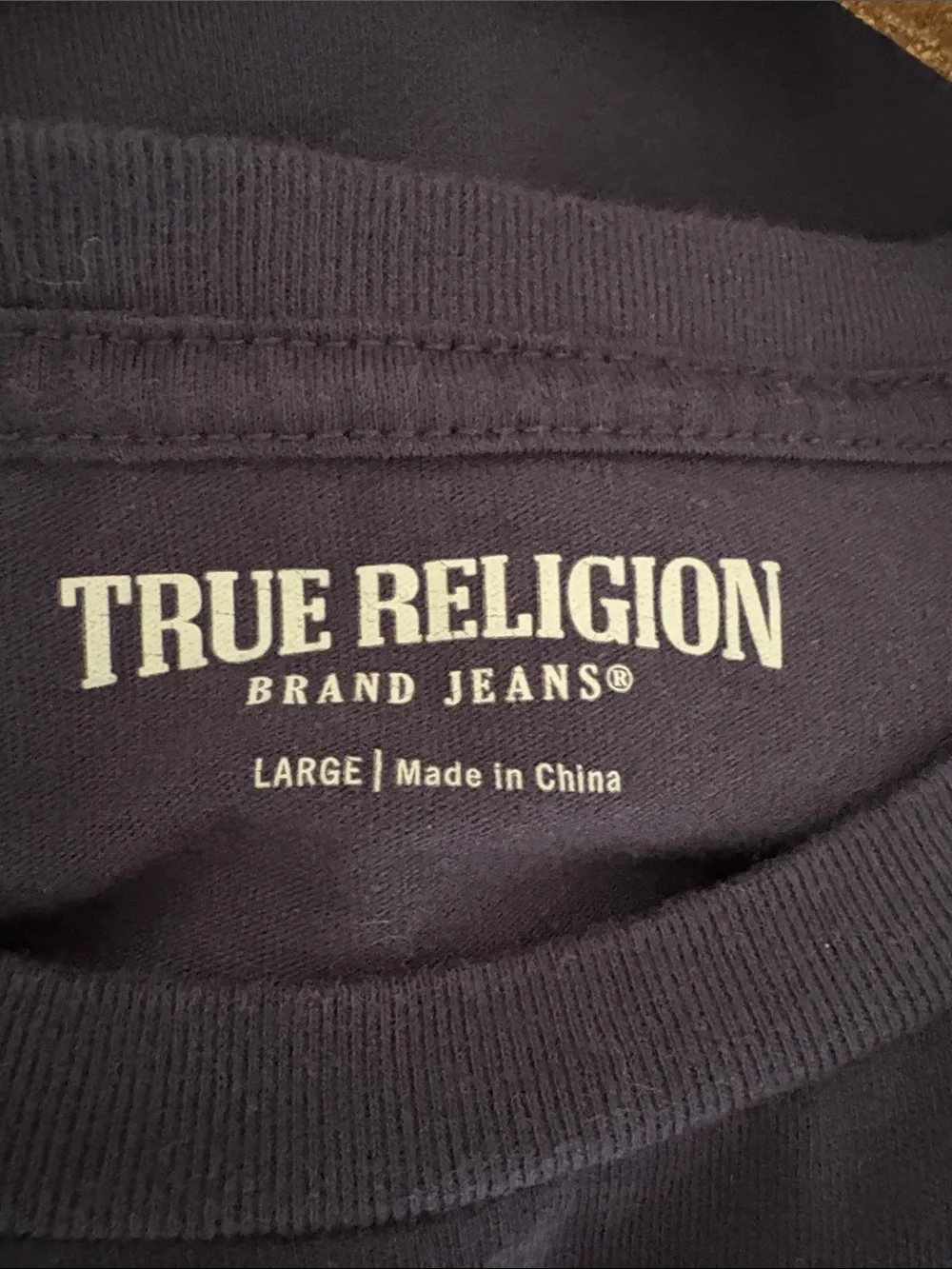 True Religion World Tour Buddha Graphic T-Shirt Black Logo Tee Men’s Large